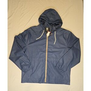 NWT Weatherproof City Slicker Jacket Blue Hooded Rain Windbreaker Men's XL